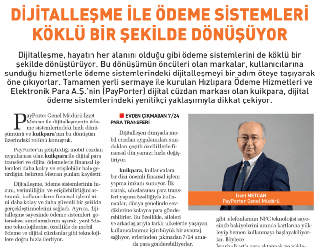 Dijitalleşme ile Ödeme Sistemleri Köklü Bir Şekilde Dönüşüyor